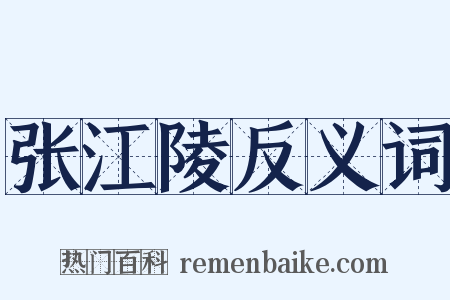 张江陵反义词是什么意思的图片
